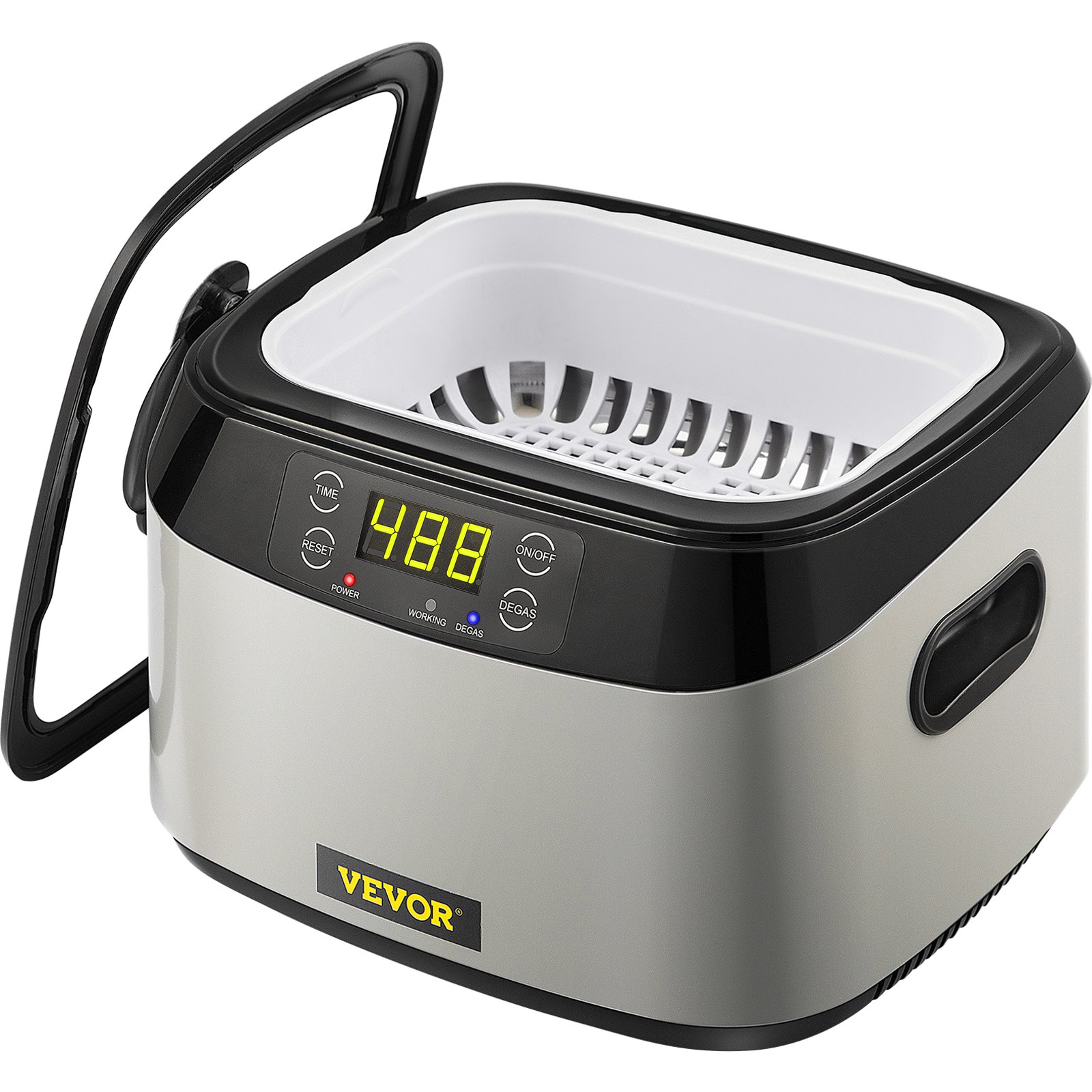 VEVOR Ultrasonic Machine, 1.2L Ultrasound Cleaner Machine, 40KHz Diamond Cleaner, 4 Buttons Jewelry Cleaner Machine, 70W Professional Ultrasonic Cleaner for Jewelry, Eyeglasses, Watches,  Coins, Rings