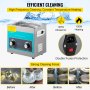 VEVOR Knob Ultrasonic Cleaner 3L 40kHz Ultrasonic Cleaning Machine Knob Control Sonic Cleaner 304 Stainless Steel Ultrasonic Cleaner Machine with Heater & Timer for Cleaning Jewelry Eyeglasses Watches