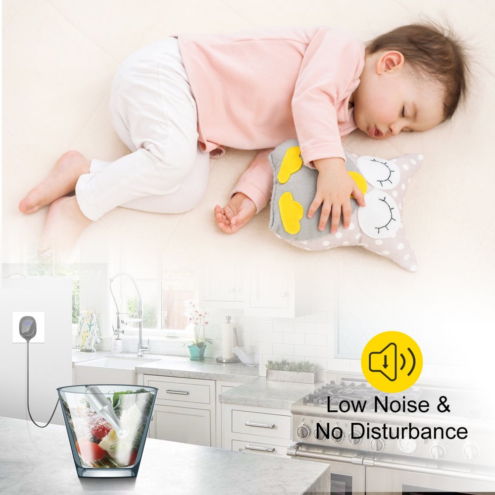 VEVOR Portable Mini Ultrasonic Soak Cleaner to Clean Vegetable Fruit and Clothes