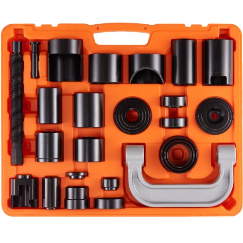 VEVOR Ball Joint Press Kit, 25 pcsTool Kit, C-press Ball joint Remove and Install Tools, for Most 2WD and 4WD Cars, Heavy Duty Ball Joint Repair Kit for Automotive Repairing