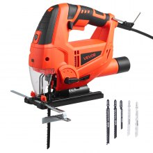 VEVOR Jig Saw Electric Jigsaw 6.5 Amp 3000 SPM Blade Speed with 6 pcs Blades LED