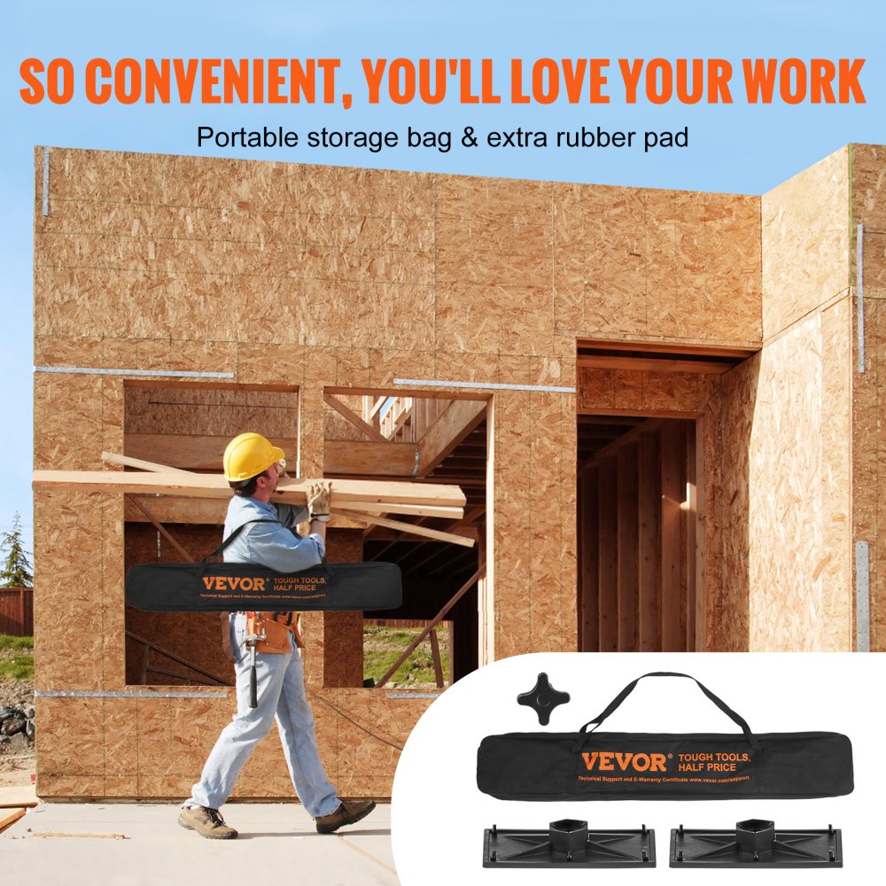 VEVOR Adjustable Support Pole, 2 Pcs 66 lbs Capacity 3rd Hand Support System, 45.2 in - 114.17 in Telescoping Support Pole, with Storage Bag, for Cabinet Jacks, Cargo Bars, Drywalls, Tire Jack