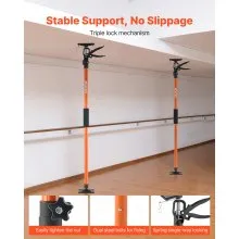 VEVOR Cabinet Jack Support Pole, 4-Pack, 116-290 cm Steel Telescopic Quick Support Rod, Adjustable 3rd Hand System up to 70 kg Capacity for Installing Cabinets, Lifting Drywall, Cargo Bars
