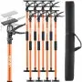 VEVOR Cabinet Jack Support Pole, 8-Pack, 116-290 cm Steel Telescopic Quick Support Rod, Adjustable 3rd Hand System up to 70 kg Capacity for Installing Cabinets, Lifting Drywall, Cargo Bars