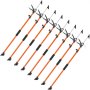 VEVOR Cabinet Jack Support Pole, 8-Pack, 116-290 cm Steel Telescopic Quick Support Rod, Adjustable 3rd Hand System up to 70 kg Capacity for Installing Cabinets, Lifting Drywall, Cargo Bars