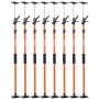 VEVOR Cabinet Jack Support Pole, 8-Pack, 116-290 cm Steel Telescopic Quick Support Rod, Adjustable 3rd Hand System up to 70 kg Capacity for Installing Cabinets, Lifting Drywall, Cargo Bars