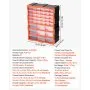 VEVOR 39-Drawer Storage Organizer, Plastic, Drawer Storage Cabinet for Garage Organization, Stackable Small Parts Organizer, Wall-Mounted Toolbox, for Hardware, Beads, Screws, Crafts, Building Bricks