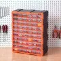 VEVOR 60-Drawer Storage Organizer, Plastic, Drawer Storage Cabinet for Garage Organization, Stackable Small Parts Organizer, Wall-Mounted Toolbox, for Hardware, Beads, Screws, Crafts, Building Bricks