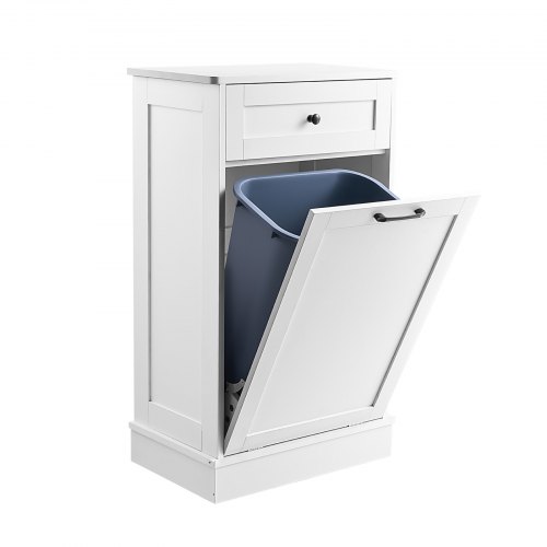 Gabinete de basura inclinable con contenedor de basura de cocina independiente con cajón