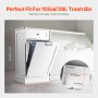 Tilt Out Trash Bin Cabinet Freestanding Kitchen Garbage Holder with Drawer