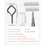 VEVOR 20 PCS Q-Hanger Hooks, 2.17 in Q Hanger String Light Hooks Outdoor, Heavy Duty Outdoor Screw Hooks with Security Buckle, for Hanging Outdoor String Lights, Christmas Lights, Cups, Decors (Black)