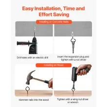 VEVOR 20 PCS Q-Hanger Hooks, 2.17 in Q Hanger String Light Hooks Outdoor, Heavy Duty Outdoor Screw Hooks with Security Buckle, for Hanging Outdoor String Lights, Christmas Lights, Cups, Decors (Black)
