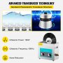 VEVOR Ultrasonic Vinyl Record Cleaner 6L 40kHz Vinyl Ultrasonic Cleaning Machine Knob Control Record Ultrasonic Cleaner 4 Records Vinyl Sonic Cleaner Stainless Steel Tank w/ Mechanical Heater & Timer