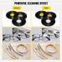 VEVOR Ultrasonic Vinyl Record Cleaner 6L 40kHz Vinyl Ultrasonic Cleaning Machine Knob Control Record Ultrasonic Cleaner 4 Records Vinyl Sonic Cleaner Stainless Steel Tank w/ Mechanical Heater & Timer