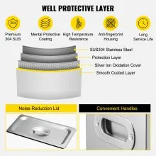 VEVOR Ultrasonic Vinyl Record Cleaner 6L 40kHz Vinyl Ultrasonic Cleaning Machine Knob Control Record Ultrasonic Cleaner 4 Records Vinyl Sonic Cleaner Stainless Steel Tank w/ Mechanical Heater & Timer