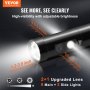 VEVOR Triple Lens Endoscope Camera, 4.5" IPS Screen Borescope Inspection Camera with 1080P Lens, Semi-rigid Snake Cable, 8 Lights, 2860 mAh Battery, Waterproof Endoscope for Auto, Wall, Drain