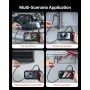 VEVOR tredobbelt linse endoskopkamera, 4,5" IPS-skærm Borescope-inspektionskamera med 1080P-objektiv, halvstivt slangekabel, 8 lys, 2860 mAh batteri, vandtæt endoskop til auto, væg, afløb