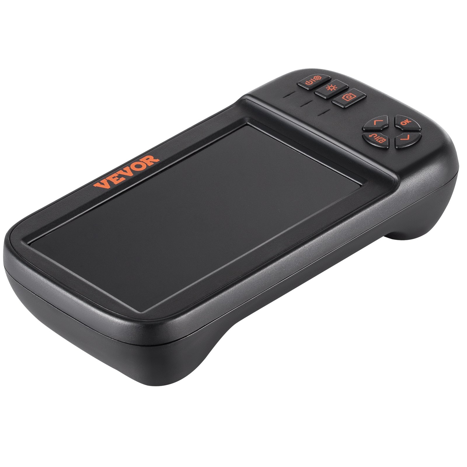 VEVOR endoskopkamera med tre objektiver, 4,5" IPS-skjerm Borescope-inspeksjonskamera med 1080P-objektiv, halvstiv slangekabel, 8 lys, 2860 mAh batteri, vanntett endoskop for auto, vegg, avløp
