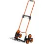 VEVOR Stair Climbing Cart, 54 kg Stair-Climbing Capacity, Portable Folding Trolley Cart with Telescoping Handle, 6 Wheels and 2 Bungee Cords, Stair Climber Dolly for Home, Groceries, Warehouse