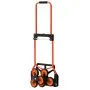 VEVOR Stair Climbing Cart, 54 kg Stair-Climbing Capacity, Portable Folding Trolley Cart with Telescoping Handle, 6 Wheels and 2 Bungee Cords, Stair Climber Dolly for Home, Groceries, Warehouse