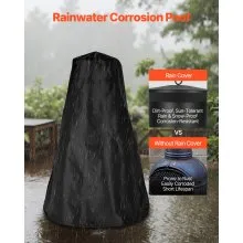 VEVOR 22 Inch Chiminea Outdoor Iron Fireplace with Grill Mesh & Chimney Coat
