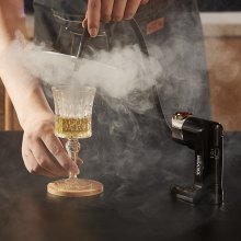 VEVOR Kit pistolet à fumer, infuseur à fumée de bois à l'ancienne, fumoir à cocktail avec quatre saveurs de copeaux de bois et accessoires, fumée froide pour aliments et boissons, cadeaux de whisky bourbon pour père/mari/homme