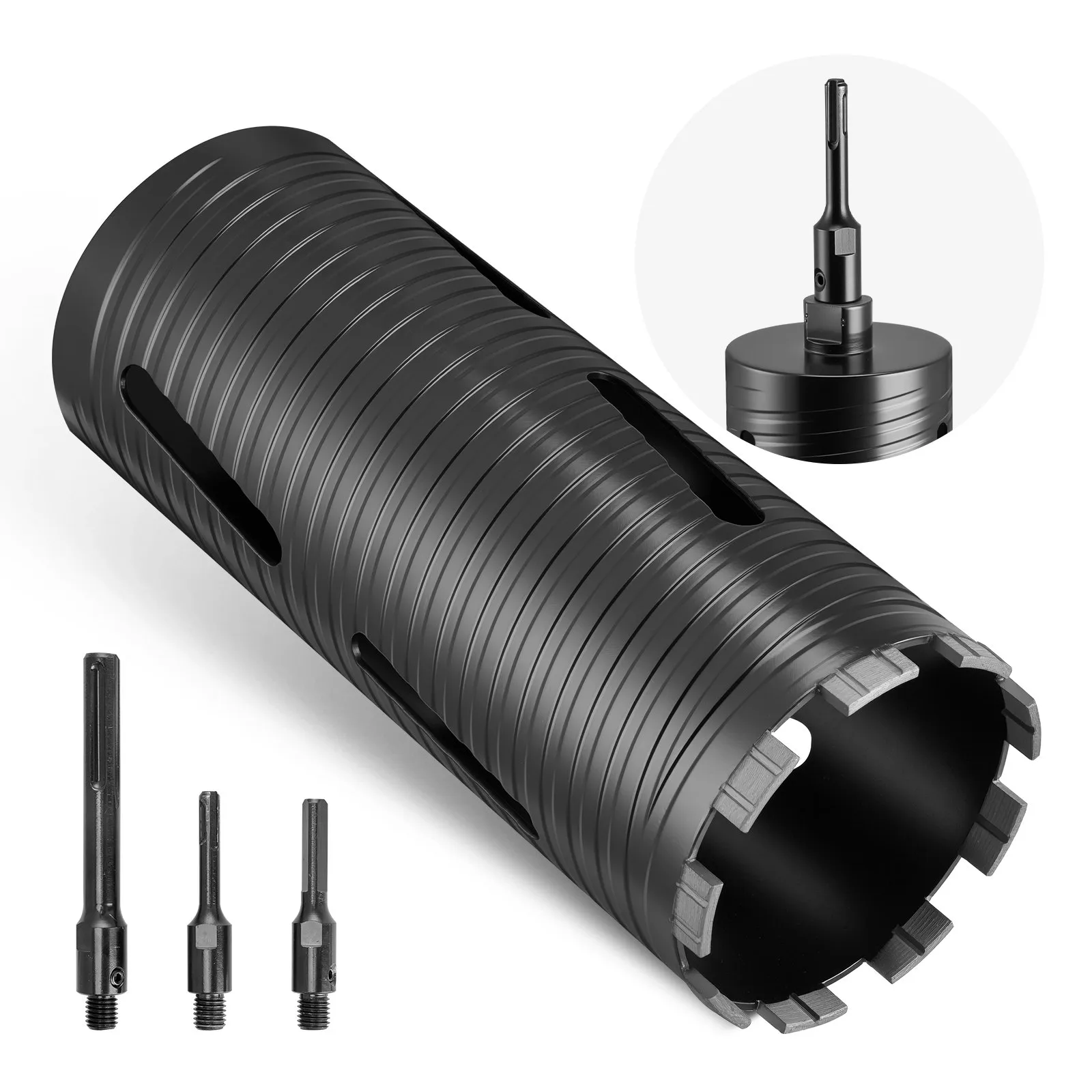 VEVOR Core Drill Bit, 4 inch Diameter, 9-1/2 inch Drilling Depth, 5/8 ...