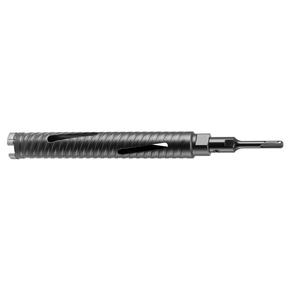 VEVOR Core Drill Bit, 1-1/2 inch Diameter, 9-1/2 inch Drilling Depth, 5/8-11 Internal Thread, Diamond Dry Coring Bit with 3 Adapters, Pilot Drill and Hex Wrench, for Concrete, Red Bricks, and Masonry