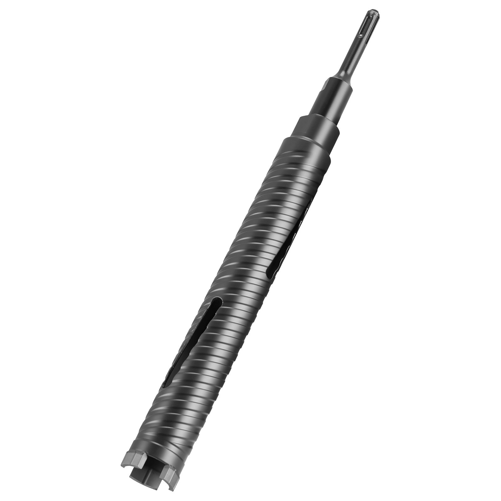 VEVOR Core Drill Bit, 1-1/2 inch Diameter, 9-1/2 inch Drilling Depth, 5/8-11 Internal Thread, Diamond Dry Coring Bit with 3 Adapters, Pilot Drill and Hex Wrench, for Concrete, Red Bricks, and Masonry