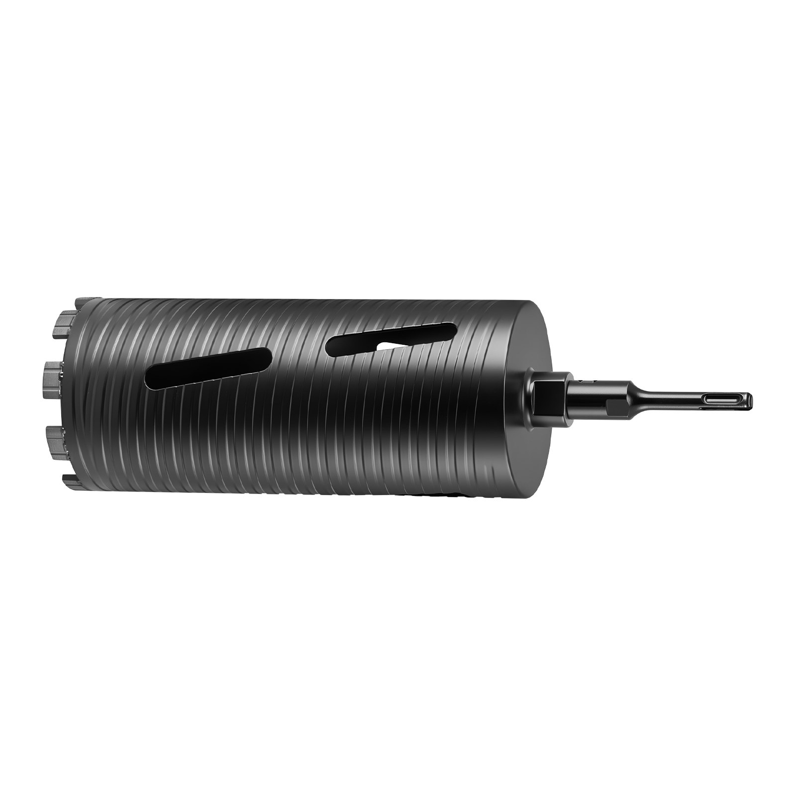 VEVOR Core Drill Bit, 102 mm Diameter, 241 mm Drilling Depth, M16 Internal Thread, Diamond Dry Coring Bit with 3 Adapters, Pilot Drill and Hex Wrench, for Reinforced Concrete, Red Bricks, and Masonry