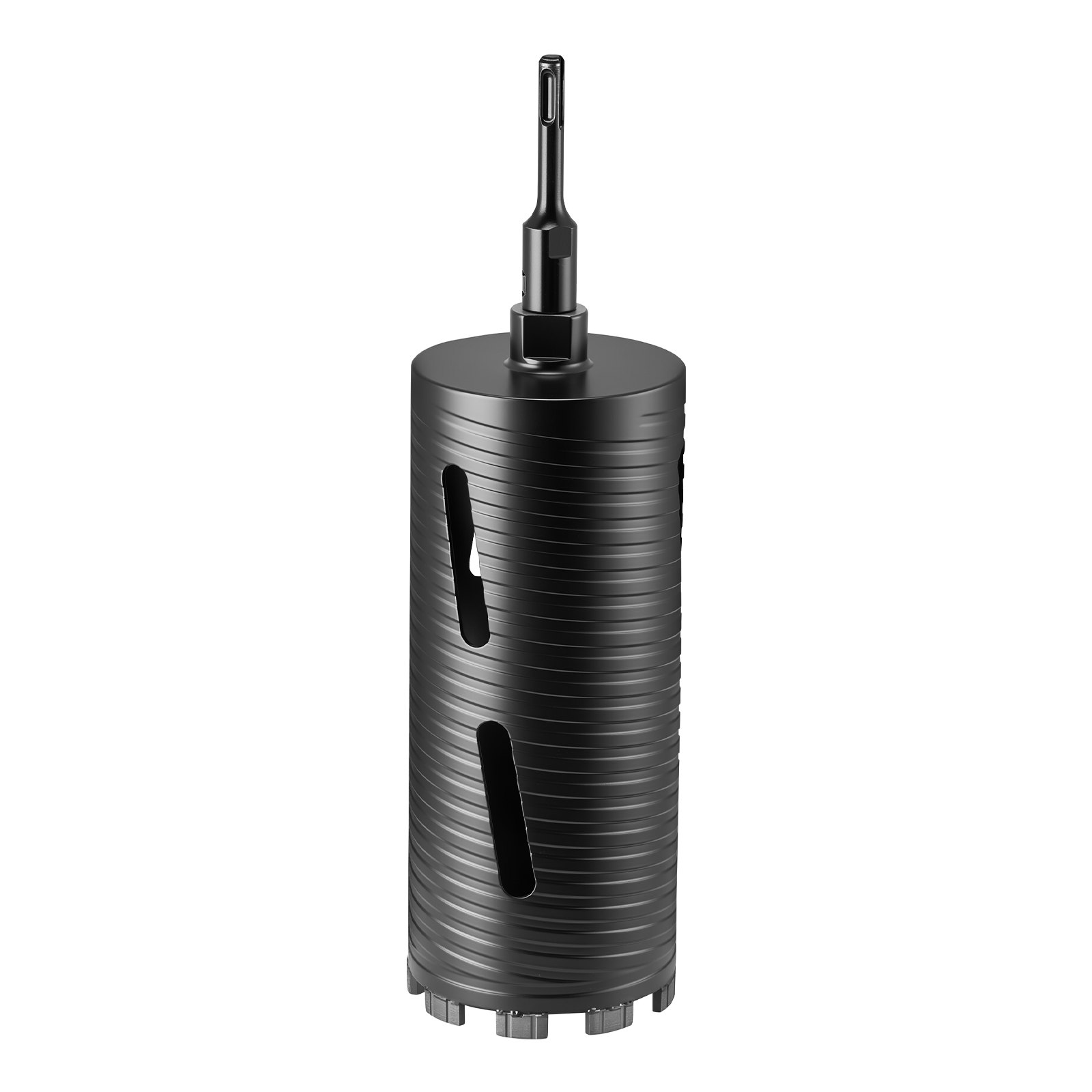 VEVOR Core Drill Bit, 102 mm Diameter, 241 mm Drilling Depth, M16 Internal Thread, Diamond Dry Coring Bit with 3 Adapters, Pilot Drill and Hex Wrench, for Reinforced Concrete, Red Bricks, and Masonry