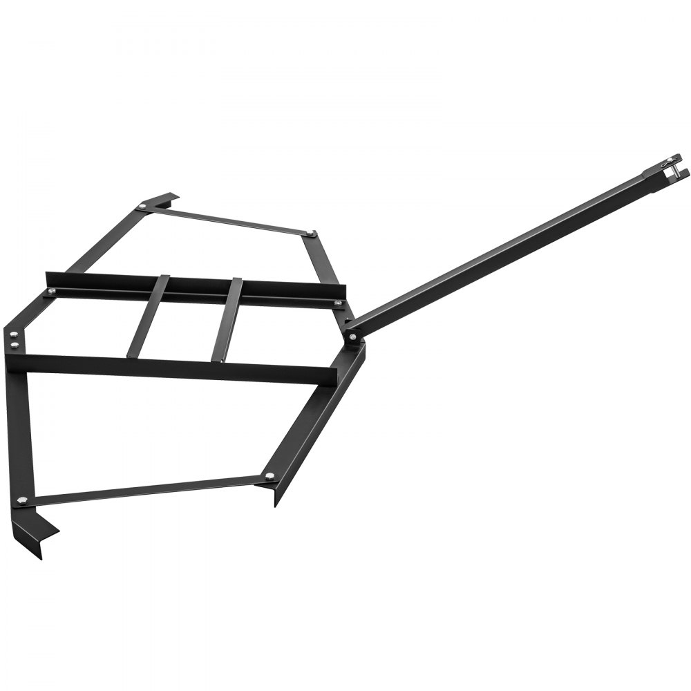 VEVOR Driveway Drag 66" Width, Tow Behind Drag Harrow 35" Length, 4" Height, Driveway Tractor Harrow with 2 Adjustable Bars, Heavy Duty Steel, Driveway Grader for ATV, UTV, Garden Lawn Tractors