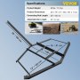 VEVOR Driveway Drag 74" Width, Tow Behind Drag Harrow 39'' Length, 4'' Height, Driveway Tractor Harrow with 2 Adjustable Bars, Heavy Duty Steel, Driveway Grader for ATV, UTV, Garden Lawn Tracto