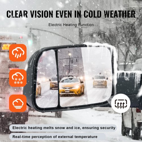 Replacement Passenger Side Towing Mirror Power Glass Power Folding Heated In-Housing Signal Light With Memory With Puddle Light Fits 2013-2018 Ram 2500 - Foto 10