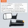 VEVOR towing mirrors for dodge ram, replacement, folding, heated, with turn signal and puddle lights.