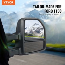 VEVOR Power Heated Tow Mirrors for 2015-2018 Ford F150 Signal Lights Foldable