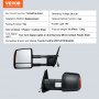 VEVOR towing mirrors for toyota tundra with turn signal lights, for 2007-2016 models, glass+plastic.