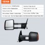 VEVOR towing mirrors for toyota tundra with turn signal lights, for 2007-2016 models, glass+plastic.