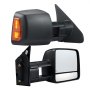 VEVOR towing mirrors for toyota tundra with led turn signals and dual glass, black finish