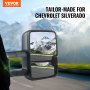 VEVOR towing mirrors silverado, tailor-made for chevrolet silverado, perfect fit, mountain background.