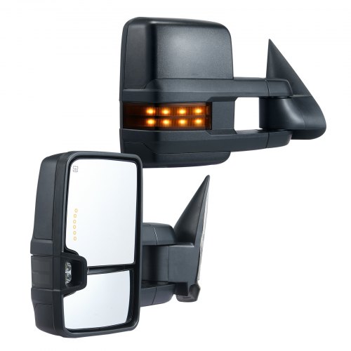 Silverado 2500 Towing Mirror; Powered; Heated; Amber Signal; Black Silverado 2500 Towing Mirror; Powered; Heated; Amber Signal; Black