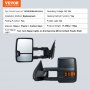 VEVOR towing mirrors for chevrolet silverado with turn signal lights and heating defrost function.