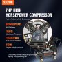 VEVOR 7HP Gas Powered Air Compressor, 13.2 Gallon Horizontal Air Compressor Tank, 9CFM@115PSI Gas Driven Piston Pump Air Compressed System with 115PSI Max Pressure for Construction Sites Workshop