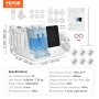 VEVOR 8 in 1 Hydrogen Oxygen Facial Machine, Professional Hydrafacial Machine for Spa, Hydro Facial Cleansing Rejuvenation Machine with 8 in LCD Screen, Microcurrent Probe, Bipolar RF Radiofrequency