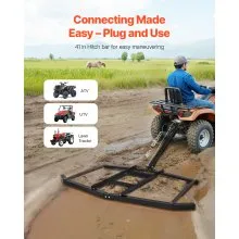 Drag Harrow 74" Width Tow Behind Drag Harrow Steel Gravel Grader ATV UTV