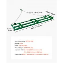 Drag Harrow 8 ft Heavy Duty Tow Behind Drag Harrow Driveway Grader Rake