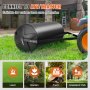 VEVOR Tow Behind Lawn Roller, 400lbs Sand/Water roller Yard, LLDPE Drum and Steel Frame Sod Roller with Easy-turn Plug, Rew Behind a Tractor or ATV for Lawn, Garden, Farm, Park, Black