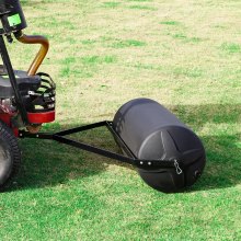 VEVOR Tow Behind Lawn Roller, 400lbs Sand/Water Filled Yard Roller, LLDPE Drum and Steel Frame Sod Roller with Easy-turn Plug, Tow Behind a Tractor or ATV for Lawn, Garden, Farm, Park, Black