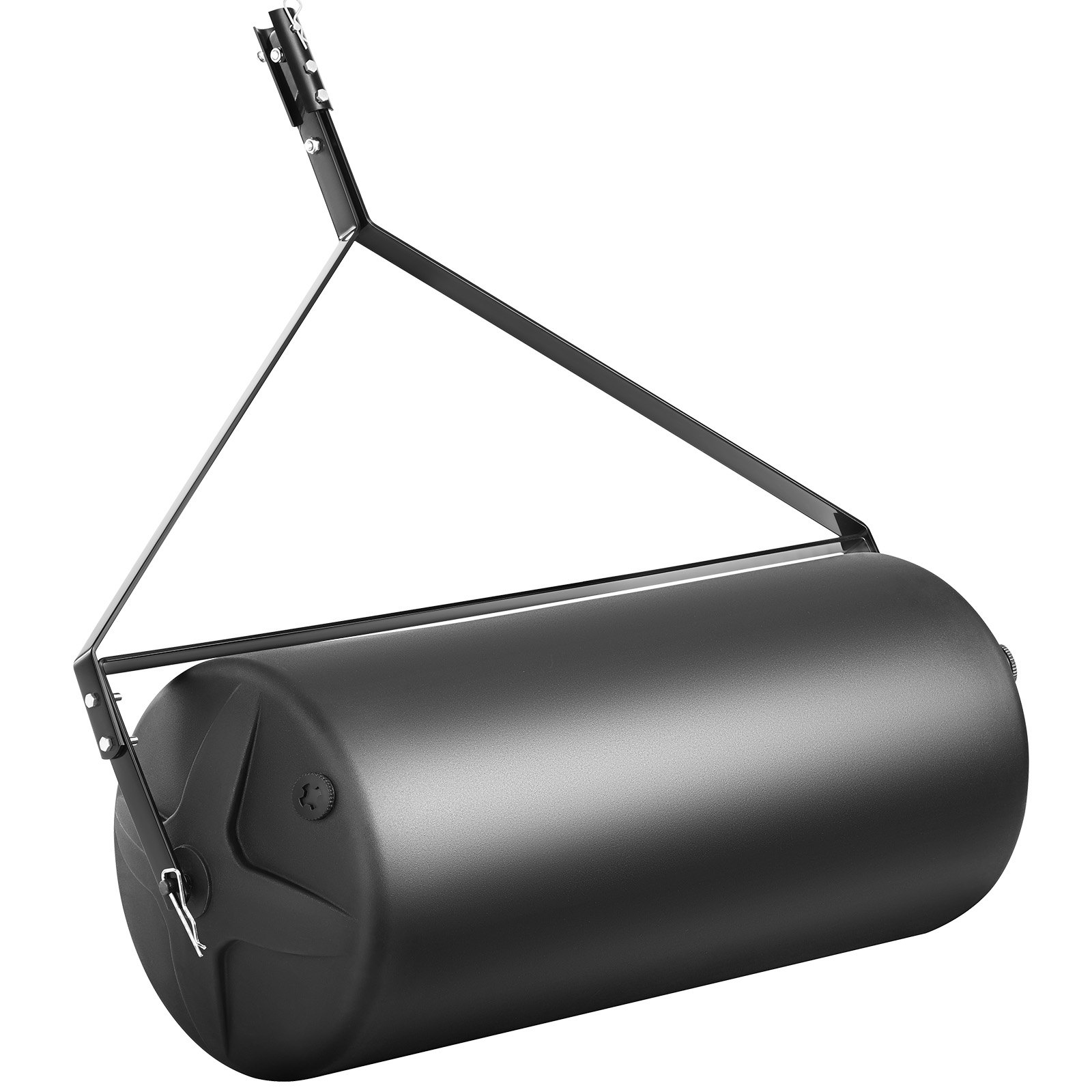 VEVOR Tow Behind Lawn Roller, 400lbs Sand/Water Filled Yard Roller, LLDPE Drum and Steel Frame Sod Roller with Easy-turn Plug, Tow Behind a Tractor or ATV for Lawn, Garden, Farm, Park, Black