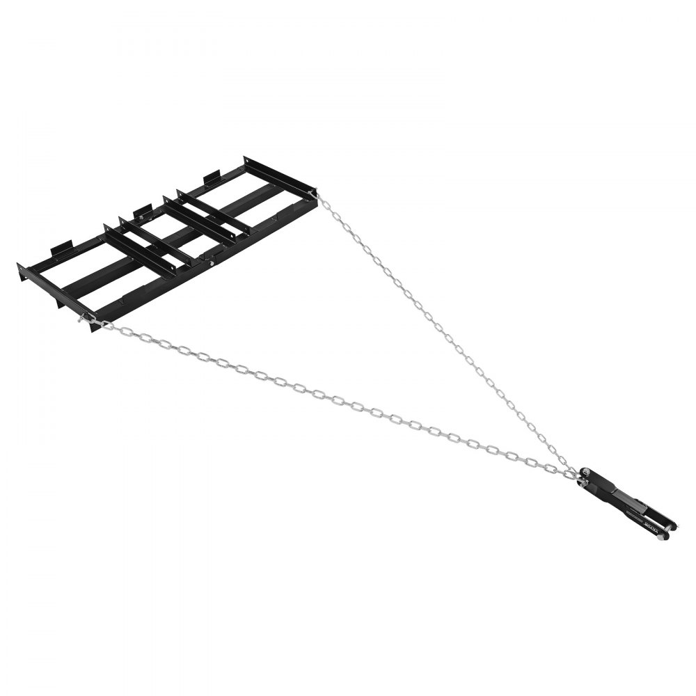 VEVOR Drag Harrow, 122 x 50 cm, Tow-Behind Driveway Grader with Adjustable Width & 50lbs Load Capacity, Heavy Duty Lawn Leveling Rake, Galvanized Steel Gravel Driveway Drag, Fits ATVs UTVs Tractors